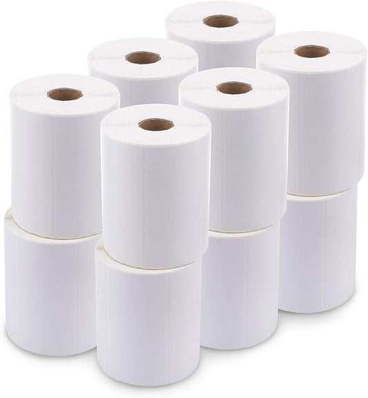 enKo 4" x 2" Labels for Zebra Desktop Printers (12 Rolls | 9,000 Labels) - Direct Thermal Address Mailing Shipping Barcode FBA Stickers FNSKU Label for Zebra and Eltron (Perforated)-DeskLoop Office