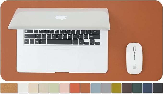 Compact Cork Desk Mat - Small Dual-Sided Desk Pad for Office and Home - Desk Organization and Accessories - Ideal for Large Mouse Pad and Small Desk Mats on Top of Desks(Brown,23.6"x 11.8")-DeskLoop Office