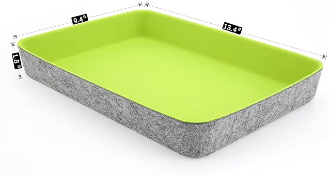 Welaxy 2-Piece Office Desk Drawer Organizer Tray Letter-Size documents A4 Paper Book File Folder Holder Storage Bins (Green + Turquoise)-DeskLoop Office