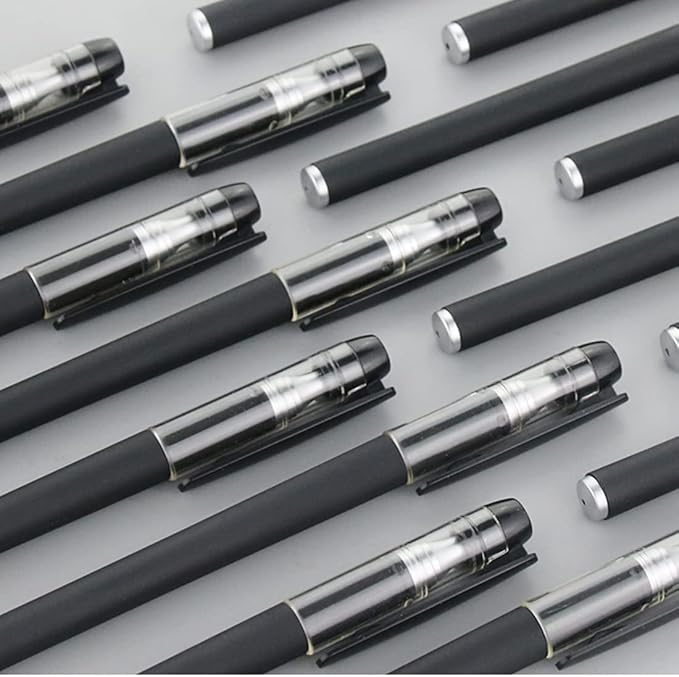 Personalized Pens with Name Words Logo Icon Engraved Custom Gel Pen for Business School Office Bank 100 Pcs-DeskLoop Office