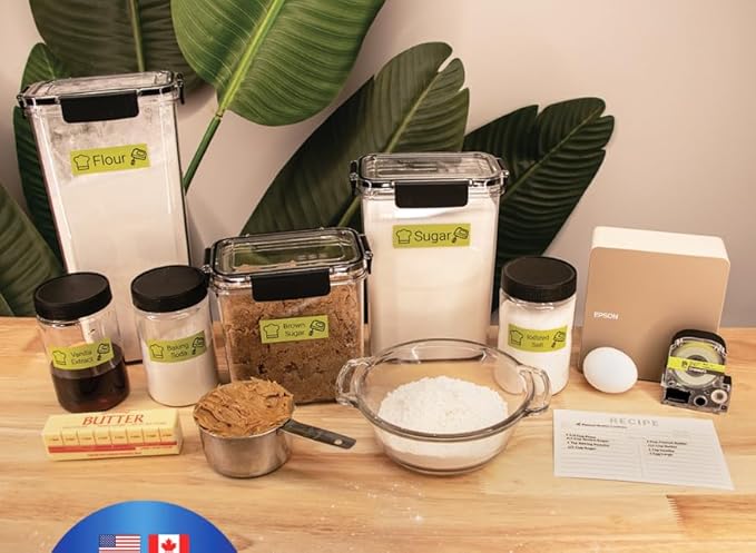 Epson LABELWORKS 218BMGPX Genuine PET (Polyester) Tape Cartridge - Black on Matte Green Designer Craft Label Maker Tape - 3/4" (18MM) Wide, 26'-DeskLoop Office