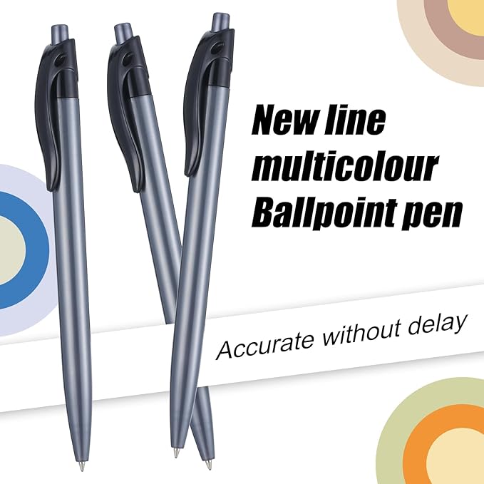 Retractable Black Ballpoint Pen for Smooth Writing 1.0mm Medium Pack of 100, Click pens with Comfort grip, Idea for Journaling, Planner, Note Taking Office School Supplies-DeskLoop Office