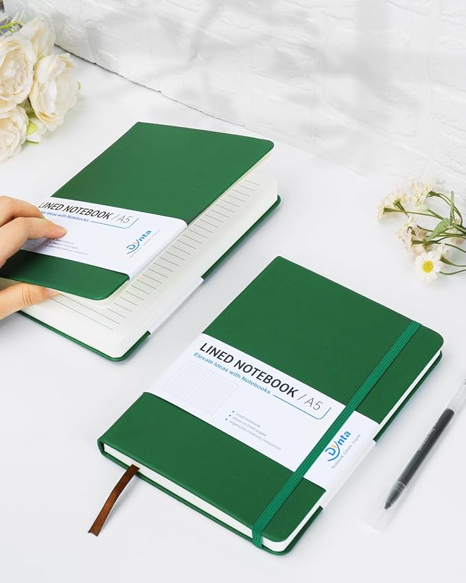 Dynta Hardcover Journal Notebooks, 10 Packs A5 Lined Journals Bulk - Image 7