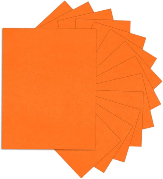 Orange Cardstock Paper 8.5 x 11 80lb Card Stock, Goefun 24 Sheets Orange Construction Paper for Halloween Card Making, Invitations, Menus, DIY Cards-DeskLoop Office