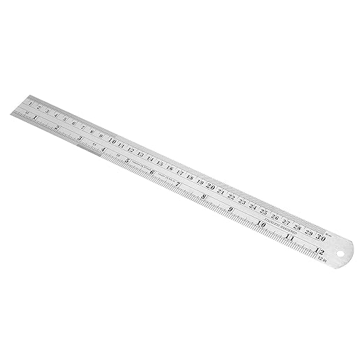 30 Pack 12 Inch Stainless Steel Ruler, Metal Straight Edge Rulers with Inches and Centimeters Precision Measuring Metal Ruler-DeskLoop Office