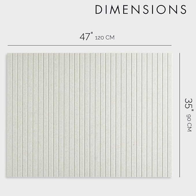 Large Cork Boards for Walls Black Felt Board Alternative - Slat Wall Paneling, Felt Bulletin Board Tiles for Office Decor, Push pin Board Office Wall Organizer -12-Pack (Ivory Tan)-DeskLoop Office