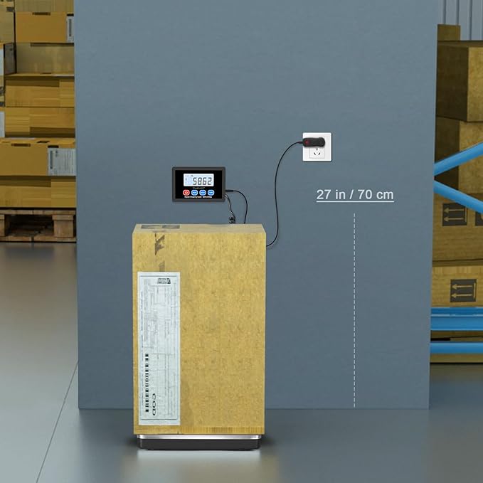 Fuzion Shipping Scale 440lb x 10g Accuracy, Postal Scale with Hold/Tare, Digital Shipping Scale for Packages Small Business, Luggage, Battery & AC/DC Adapter-DeskLoop Office