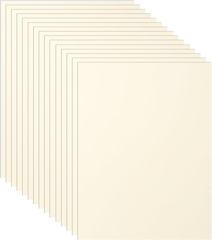 40 Sheets Cream Cardstock 8.5 x 11 Off White Paper, 200gsm/75lb Premium Ivory Card Stock Craft Paper for DIY Card Making, Wedding Invitations, Thank You Cards, Business Cards, Menus-DeskLoop Office
