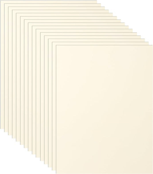 100 Sheets Cream Cardstock 8.5 x 11 Off White Paper, 75lb Premium Ivory Paper Card Stock for Wedding Invitations, Crafting, Memus, Cards Making, Certificate, Business Cards-DeskLoop Office