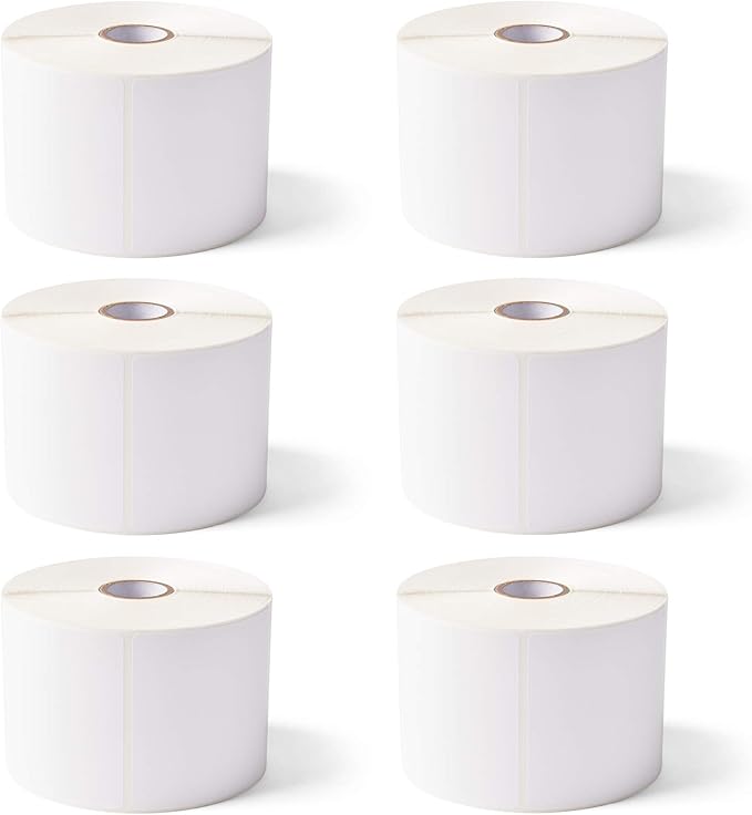 Zebra 3 x 3 in Direct Thermal Paper Labels Z-Perform 2000D Permanent Adhesive Shipping Labels 1 in Core 6 rolls 10031638SP-DeskLoop Office