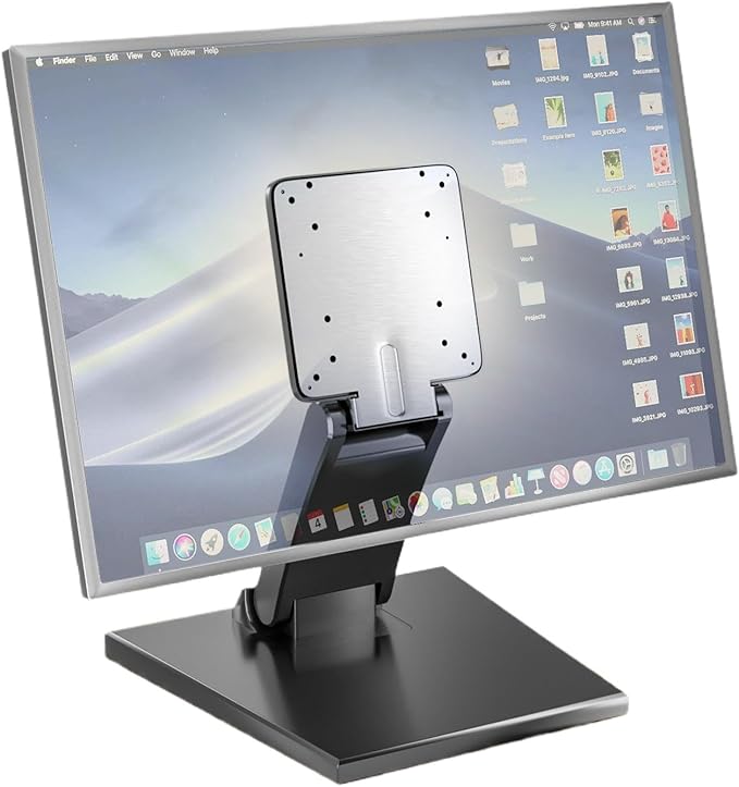 Jakeko Lay Flat Low Profile Monitor Stand - For 14-24" Screens Ergonomic Adjustable Desktop Mount With 100x100mm Compatibility-DeskLoop Office