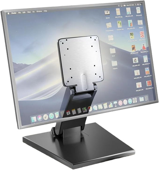 Jakeko Lay Flat Low Profile Monitor Stand - For 14-24" Screens Ergonomic Adjustable Desktop Mount With 100x100mm Compatibility-DeskLoop Office