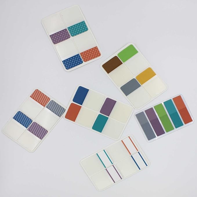 ELII 900 PCS 1 Inch Book Tabs Sticky Index Tabs,Writable and Repositionable File Tabs Flags Colored Page Markers Labels for Reading Notes, Books and Classify Files, 41 Sets-DeskLoop Office