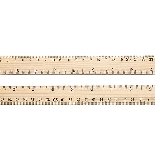 120 Pack Wooden Ruler 12 Inch Measuring Bulk - 2 Scale Office Wood-DeskLoop Office