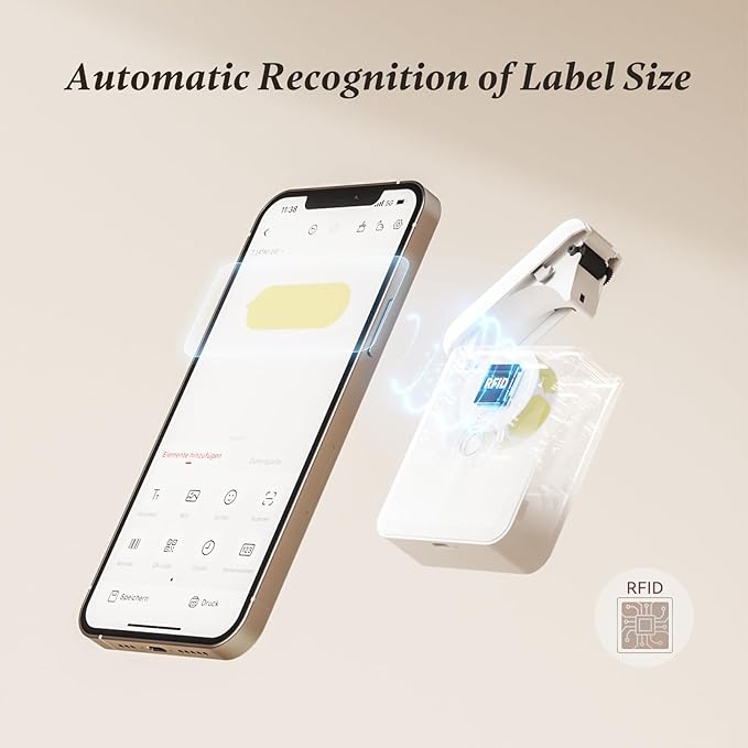 NIIMBOT Label Maker Machine Bluetooth Label Printer for School Home Office Organization, Wireless Mini Label Maker D110 Upgraded Version, Sticker Label Maker with 3Rolls Labels-DeskLoop Office