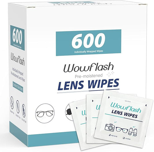 600 Count Lens Wipes for Eyeglasses, Eyeglass Lens Cleaning Wipes Pre-moistened Individually Wrapped Sracth-Free Streak-Free Eye Glasses Cleaner Wipes for Sunglass, Camera Lens, Goggles-DeskLoop Office