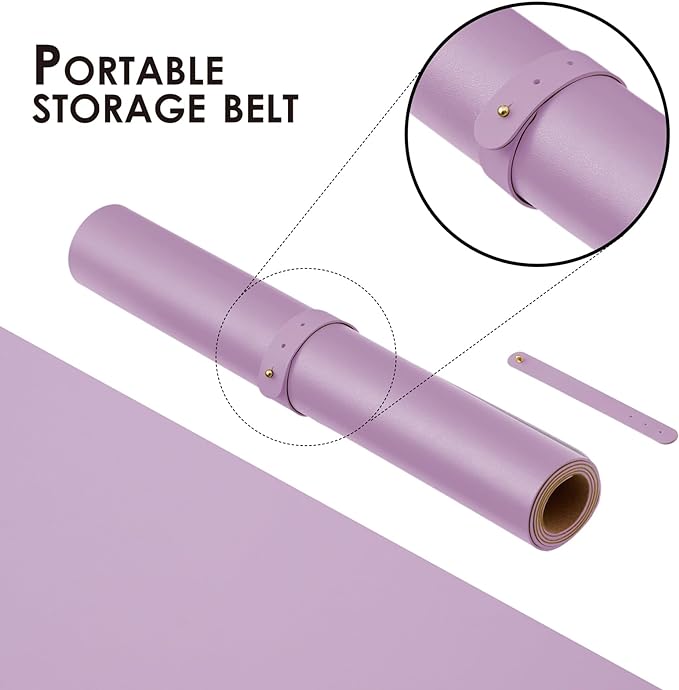 Cork Desk Mat - Dual-Sided Desk Pad for Office and Home - Desk Organization and Accessories - Ideal for Large Mouse Pad and Desk Mats on Top of Desks(Purple,27.6"x 13.8")-DeskLoop Office