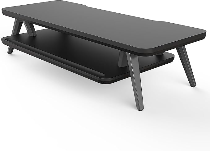 Fenge Monitor Stand, Monitor Stands Riser for Desk, 23.6 Inch Wood Desk Shelf with Storage Organizer and Cable Management for Office Desk Accessories-DeskLoop Office