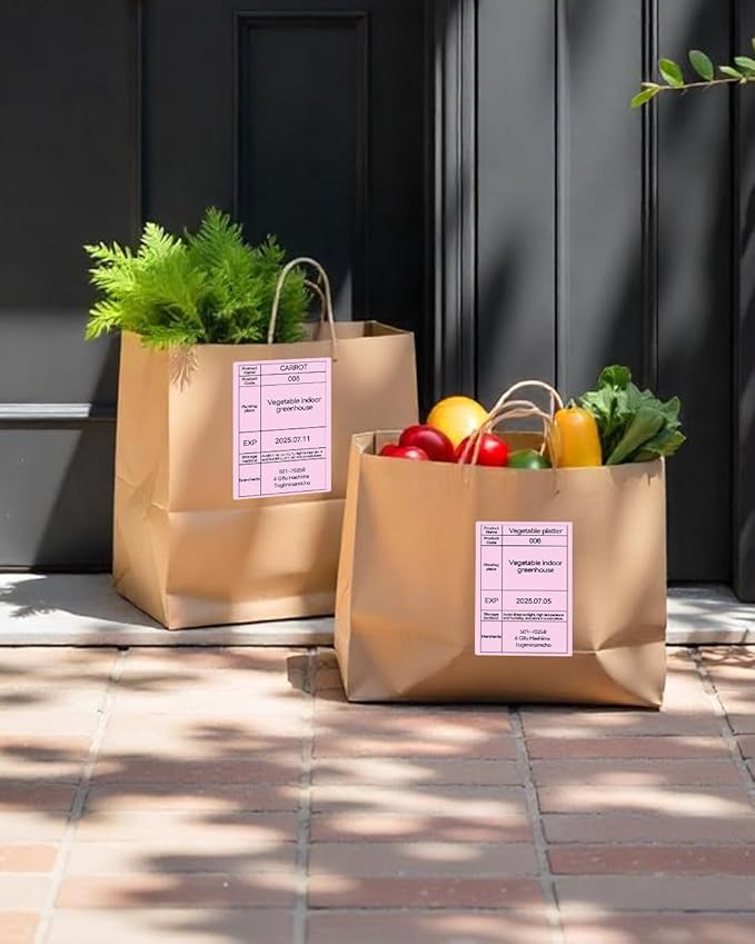 Pink Thermal Labels 4x6 for Shipping Label Printers - 500 PCS Pink Shipping Labels Compatible with Thermal Printers 4x6, Water/Oilproof Label Paper, Use for Logistics Business-DeskLoop Office