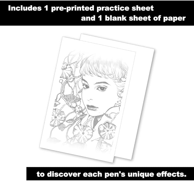 Kuretake ZIG Inktober Special Set, ZIG ILLUSTRATION BASIC SET NO.4 for Manga Drawing, Lettering and Calligraphy, Professional Artist Quality, Made in Japan-DeskLoop Office