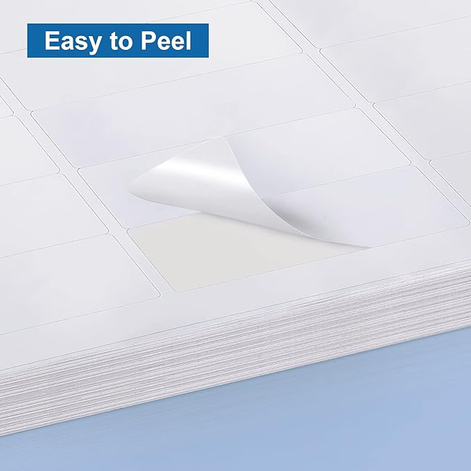 Methdic Address Labels 1" x 2-5/8" 3000 Labels Sticker Paper for Laser/Ink Jet Printer Mailing Labels 8.5"×11" White 30 per Sheet-DeskLoop Office