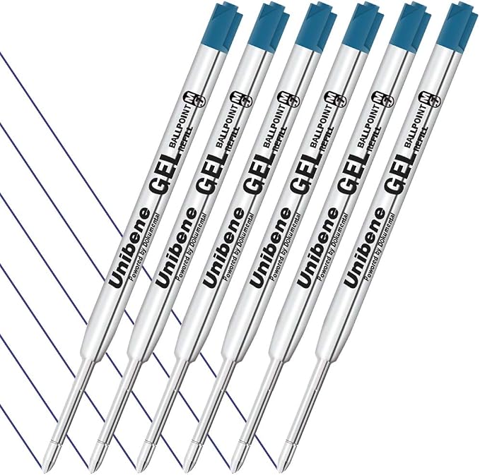 Unibene Parker Compatible Gel Ink Ballpoint Refills 12 Pack, 0.7mm Medium - Image 6
