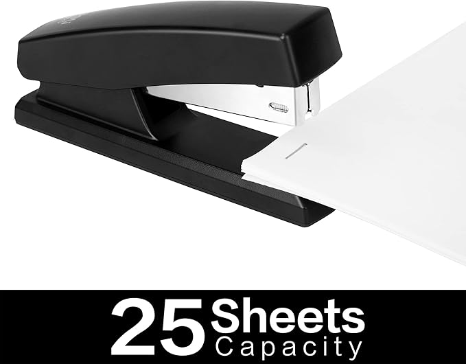 Deli Stapler, Desktop Staplers with 640 Staples, Office Stapler, 25 Sheet Capacity, Black-DeskLoop Office