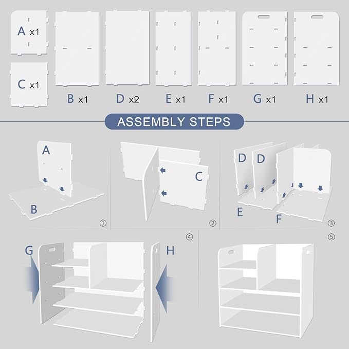 SONGWAY Desk File Organizer with Handle - Desktop File Sorter, Paper Storage Holder, Paper Letter Tray, Desk Organizers and Storage for Home Office School-DeskLoop Office