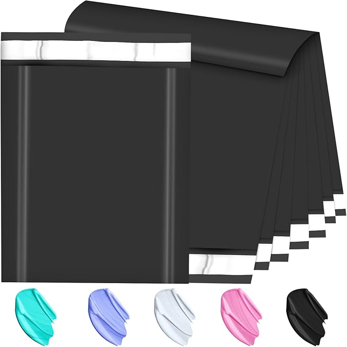Large Poly Mailers 19x24 Inch 100 Pack, Shipping Bags for Clothing with Self-Sealing Tear-Resistant, Waterproof Poly Bags, Mailing Envelopes for Small Business (Black)-DeskLoop Office
