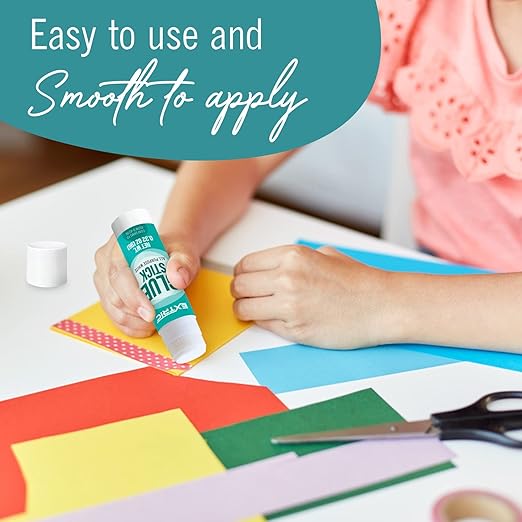 EXTRIC Glue Sticks for Kids, White Glue Sticks Bulk Classroom 12 Count, 0.75 Ounce, Washable All Purpose, for Kids, School and Home-DeskLoop Office