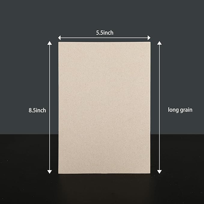 25 Pcs Book Board, Binder Board, Cover Board, Heavy Duty Chipboard for Book Binding, DIY Cardboard (Gray, 5.5 x 8.5 Inch 80PT)-DeskLoop Office