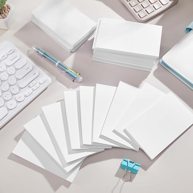 Fainne 3 x 5 Inch Paper Note Pads White Memo Pad Blank Writing Memo Scratch Paper for Waitress Waiter Book to Do Grocery List Small Notebook Restaurant Checkbook, White(200 Pack)-DeskLoop Office