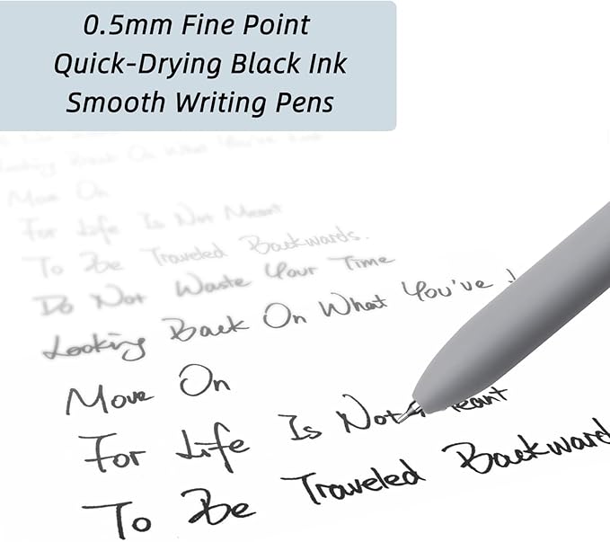 Gel Pens, 6 Pcs 0.5mm Fine Point Smooth Writing Pens Japanese Cute Pens, High-End Series Black Ink Pens for Journaling Note Taking, School Office Supplies for Women Men (6 Pcs Morandi)-DeskLoop Office