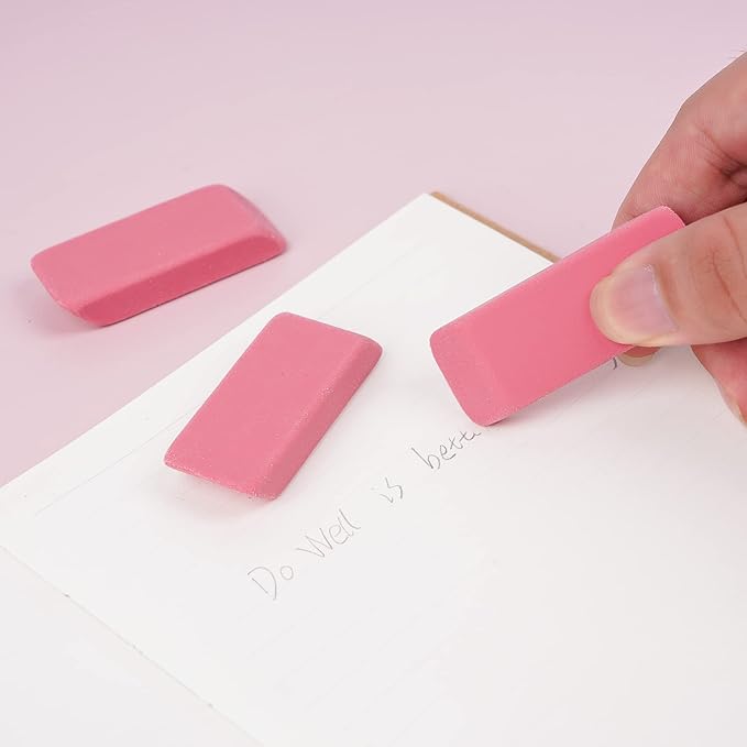 200 Pack Pink Erasers Bulk Latex-Free Soft Erasers Pencil Erasers for Kids Teachers and School and Office Supplies-DeskLoop Office