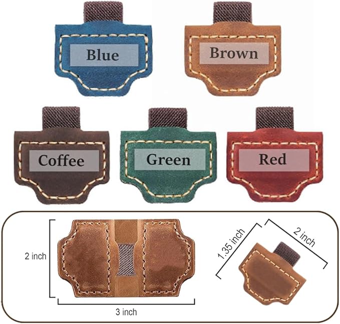 Custom Bookmark with Pen Holder with 26 Letters Personalized Magnetic Leather Book Mark, Customized Name Book Marker Clip with Initial for Men Women, Gifts for Book Lovers, Readers, (Brown, B)
