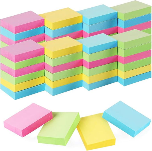 Umikk 50 Pack Sticky Notes 1.5x2 in, 5000 Sheets Small Self-Stick Note, 4 Color Mini Sticky Notes Pad Bulk, Easy to Post for Office, School, Home-DeskLoop Office