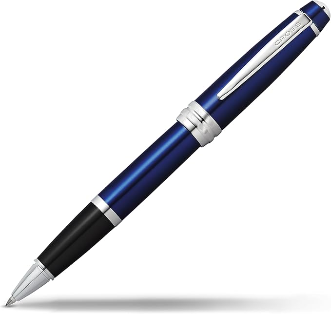 Cross Bailey Refillable Rollerball Pen Presented in a Premium Gift Box - Medium Point, Black Ink, Blue-DeskLoop Office