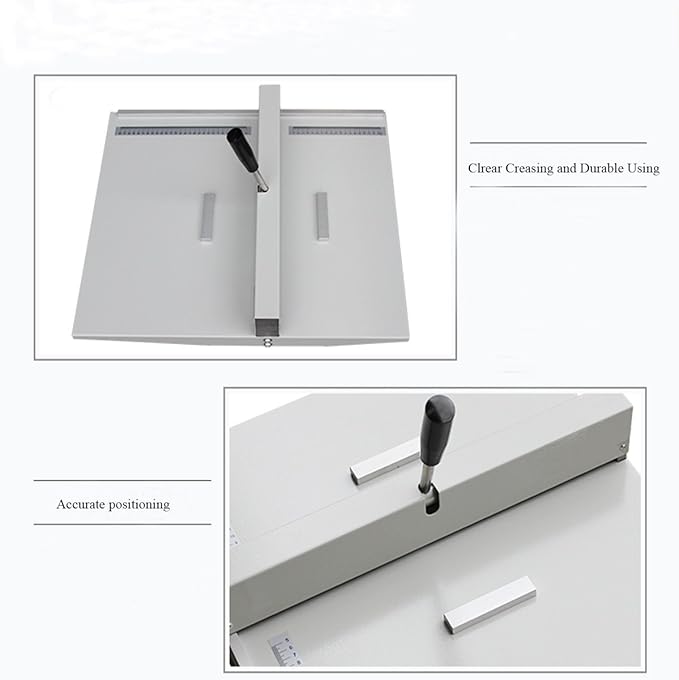 18Inch Manual Creasing Machine Scoring Paper Desktop Paper Card Creaser Scorer with 2 Magnetic Blocks-DeskLoop Office