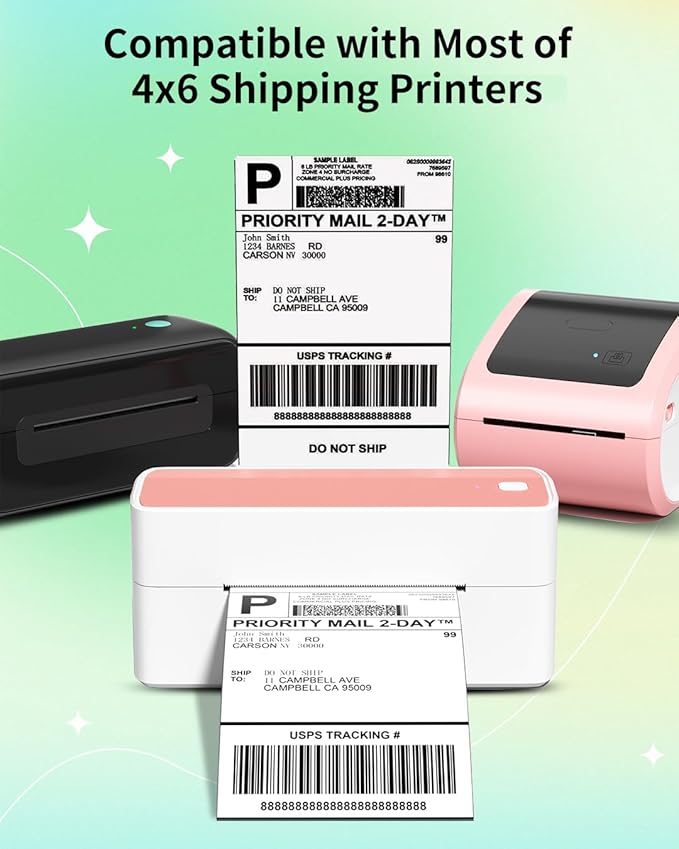 Phomemo 2" White Round Label Stickers Roll for 4X6 Thermal Label Printer for Small Business Supplies - Commercial Grade Thermal Labels for Custom Stickers Personalized & Business Logo - 750pcs / Roll