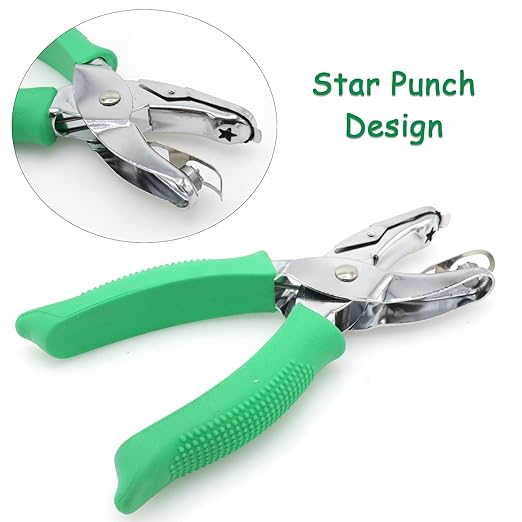 Handheld Star Shape Hole Punch, 1/4 Inch Hole Size, Craft Paper Puncher, Single Pack, Ideal for DIY Projects and Office Use-DeskLoop Office