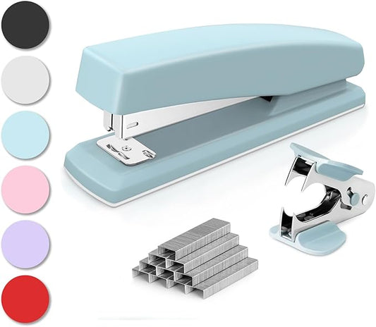 Deli Stapler, Desktop Stapler, Office Stapler, 25 Sheet Capacity, Includes 1000 Staples and Staple Remover, Blue-DeskLoop Office