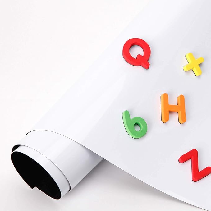 Magnetic Whiteboard Contact Paper for Wall 60 x 36 inches, Magnetic Dry Erase White Board Sticker with Non-Adhesive Backing for Office Home School-DeskLoop Office
