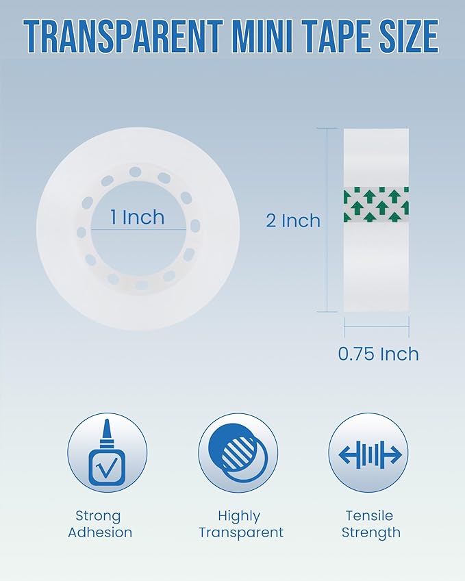 Lichamp Bulk Tape Dispenser with Refill Rolls, 120pc Clear Tape Rolls with 10pc Desk Dispenser for Office and School, 3/4 x 1000 Inches-DeskLoop Office