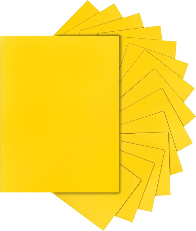 100 Sheets Yellow Cardstock 8.5 x 11 Scrapbooking Paper, 200gsm/75lb Heavyweight Printer Paper Card Stock for DIY Card Making, School, Wedding Invitations, Party Decoration, Certificates-DeskLoop Office