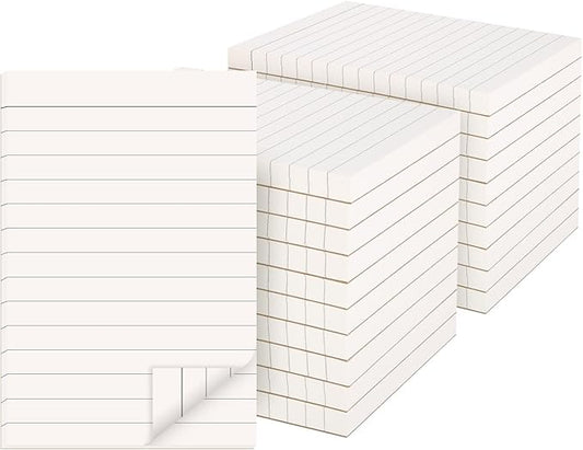 20 Pack Lined Memo Pads 4”x6” Note Pads - 100 Sheets Each Lined Paper Notepad- Small Memo Scratch Pad Writing Pads(Double Sided Printed)-DeskLoop Office