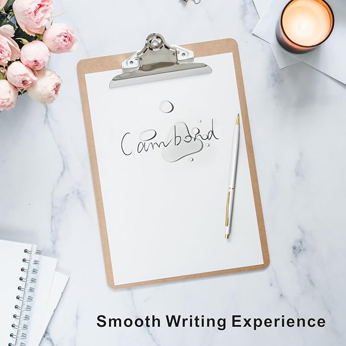 Cambond Ballpoint Pens White Pens - Black Ink Bulk Pens 1.0 mm Medium Point Retractable Metal Pen Comfortable Writing for Men Women Police Uniform Office Business, 10 Pack (White)-DeskLoop Office