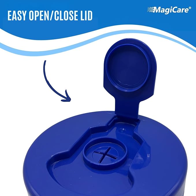 MagiCare 75% Large Alcohol Wipes (2 Canisters) - Hand Sanitizing Wipes - Hand Sanitizer Wipe, Unscented, Premium - Home, Classroom, Camping - 2, 100ct Canisters (200pcs)-DeskLoop Office