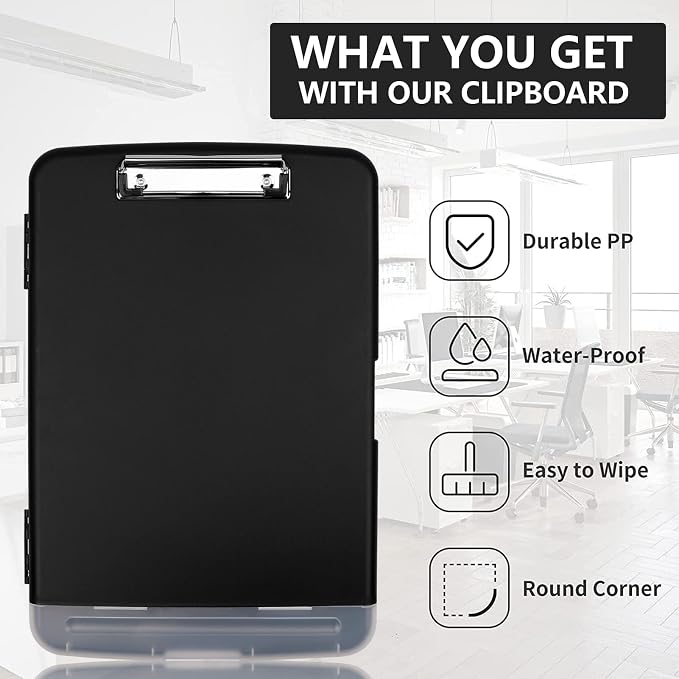 SFLHHDM Storage Clipboard with Pen Holder, High Capacity Clipboards - Image 7