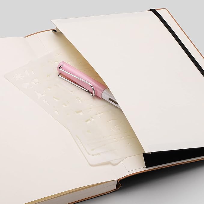 AHGXG Bullet Dotted Journal 2 Pack - B5 Large Journal Dot Grid Notebook (7.6'' X 10'') with Thick 120gsm Dot Paper, Soft Leather Cover, Total 384 Pages, Inner Pocket - Black-DeskLoop Office