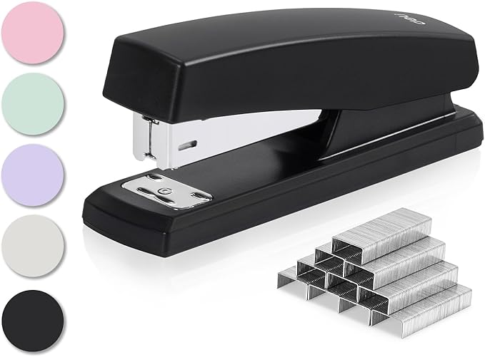Deli Stapler, Desktop Staplers with 640 Staples, Office Stapler, 25 Sheet Capacity, Black-DeskLoop Office